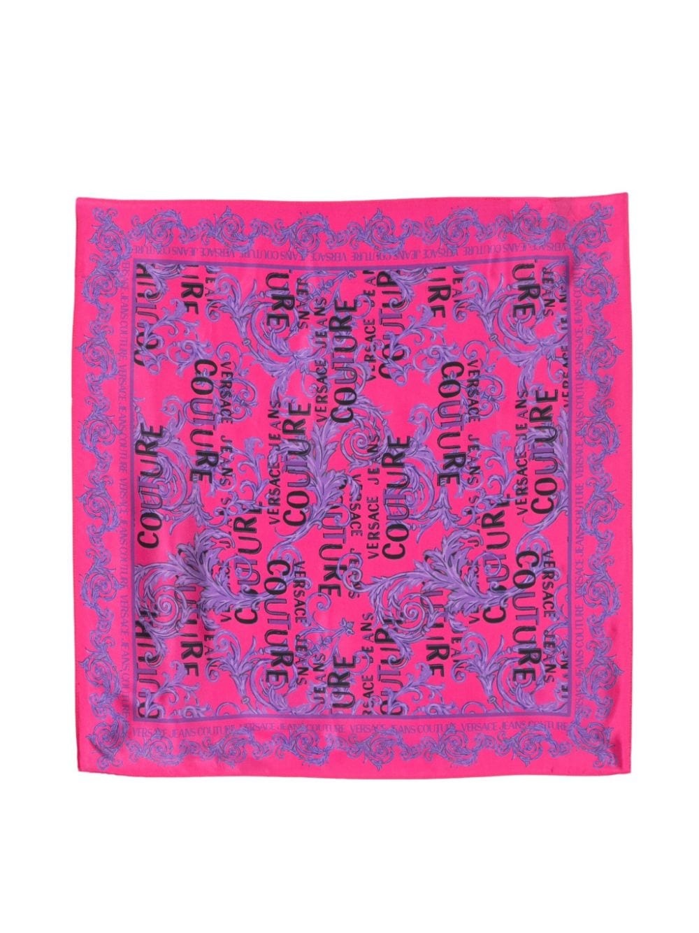 Barocco-print silk scarf - 1