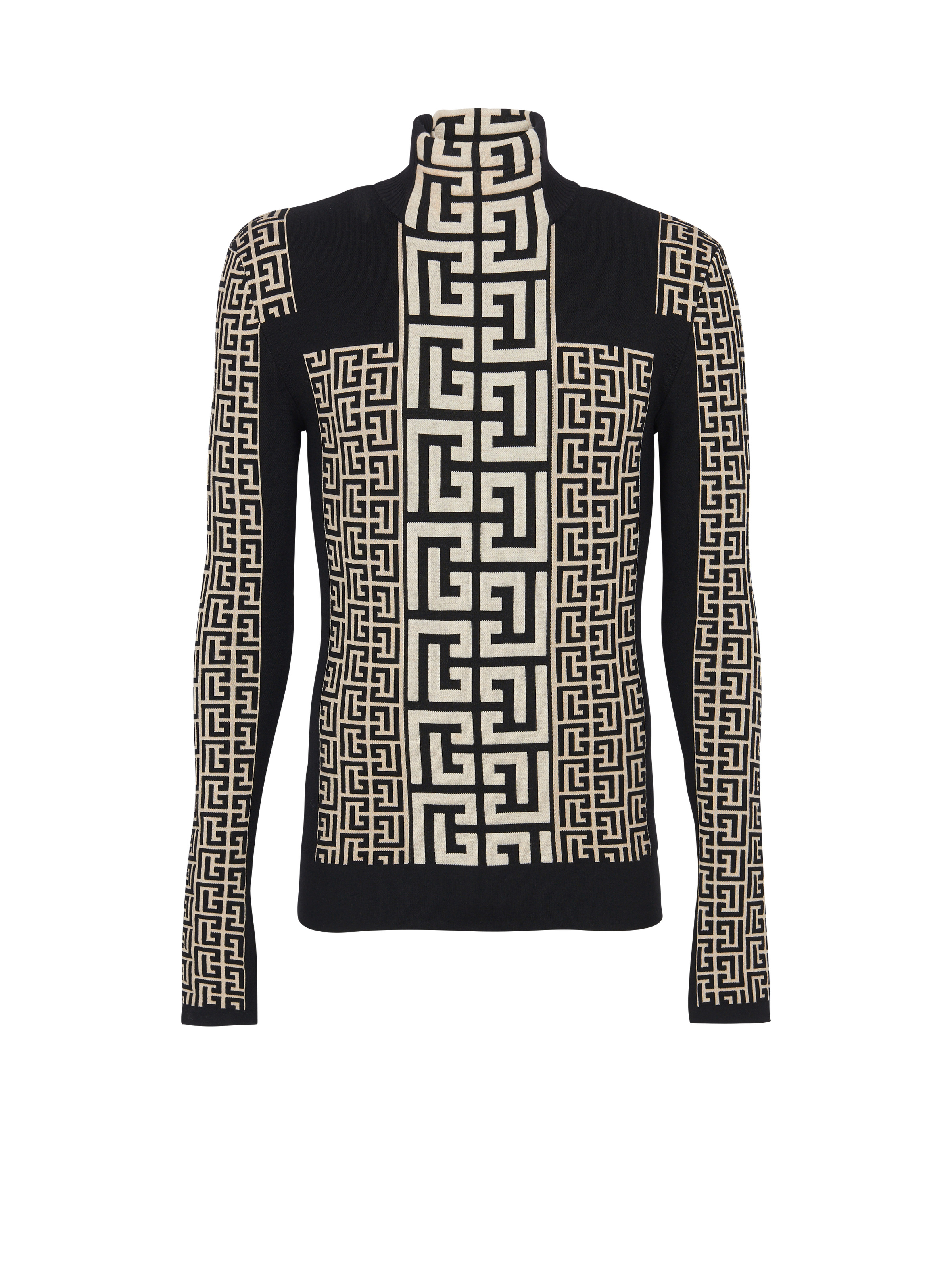 Monogrammed fine knit jumper - 1