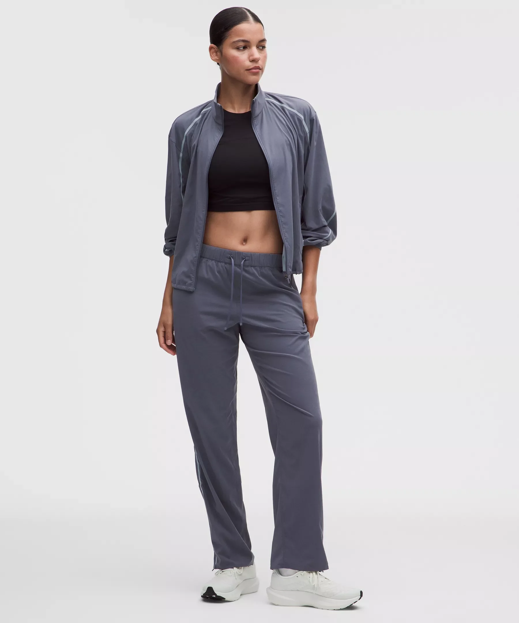 Two-Toned Mid-Rise Track Pant - 1