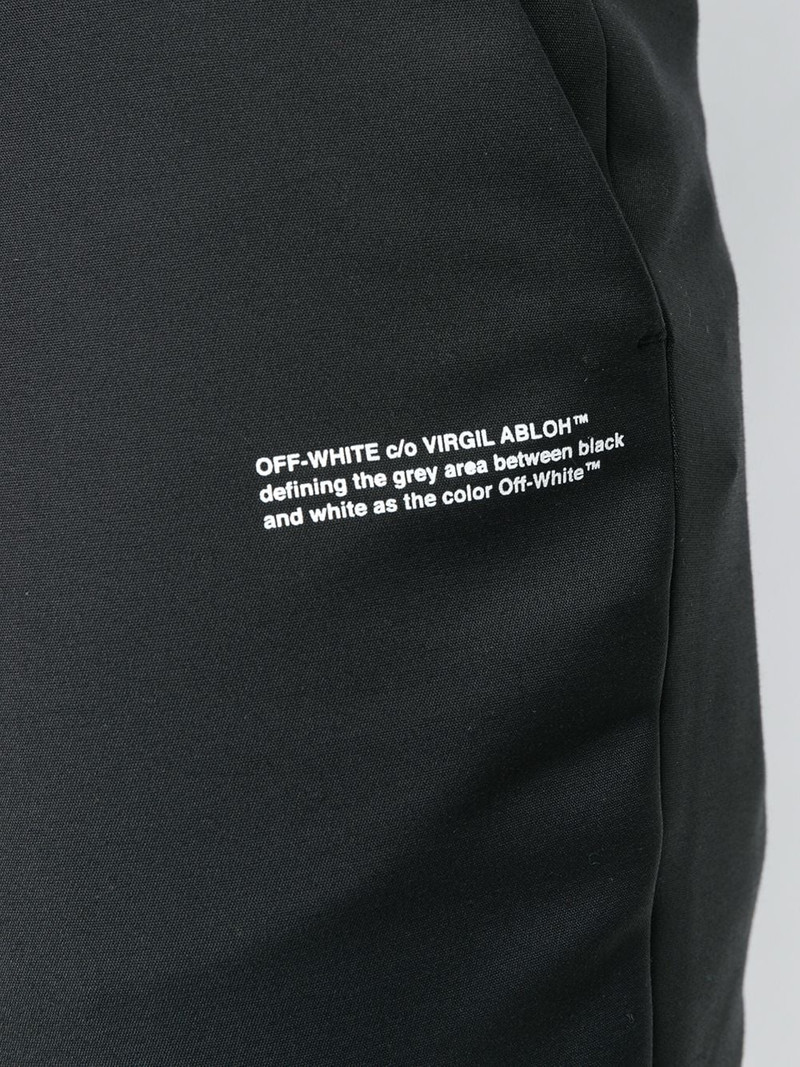 Black Tapered Diag Logo Sweatpants 5