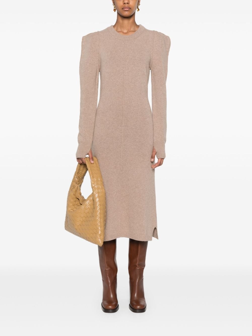 crew-neck midi dress - 2