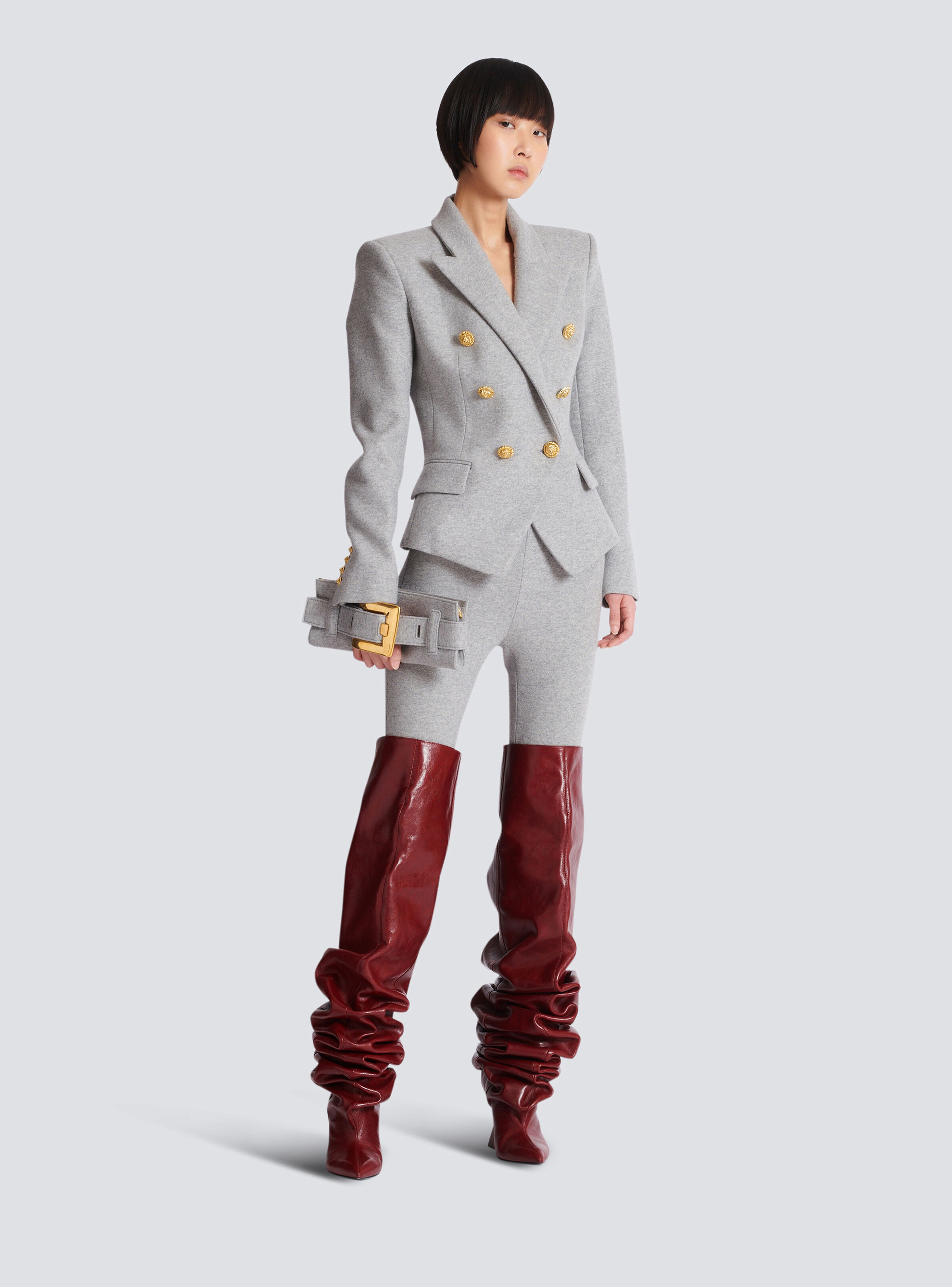 Cotton knit 6-button jacket - 2