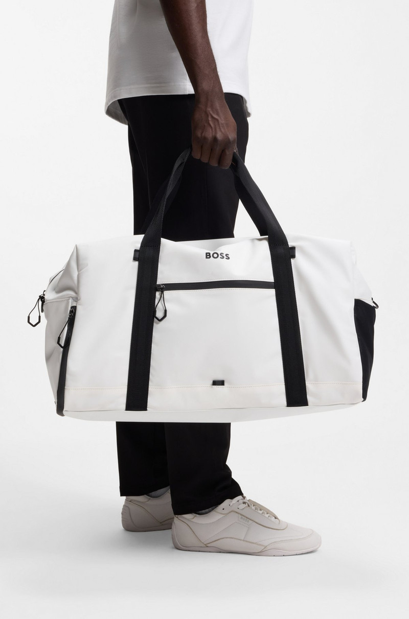 FAUX-LEATHER HOLDALL WITH REFLECTIVE ZIPS 4