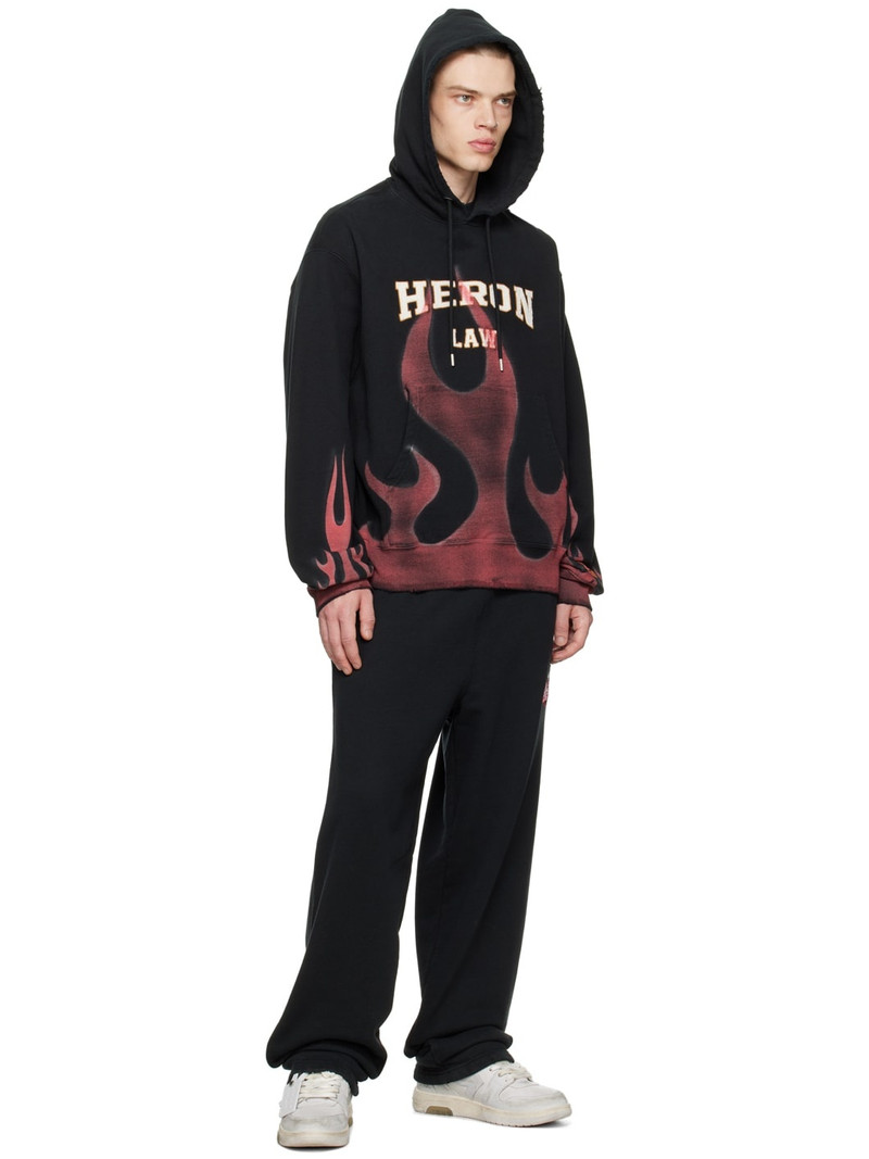 Heron Preston Black 'Law Flames' Hoodie outlook
