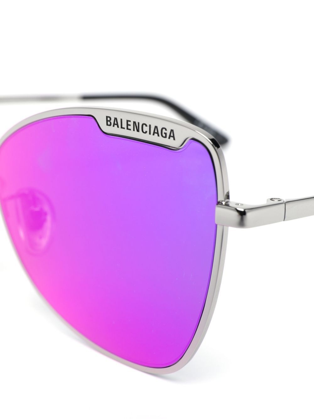 logo-plaque butterfly-frame sunglasses - 3