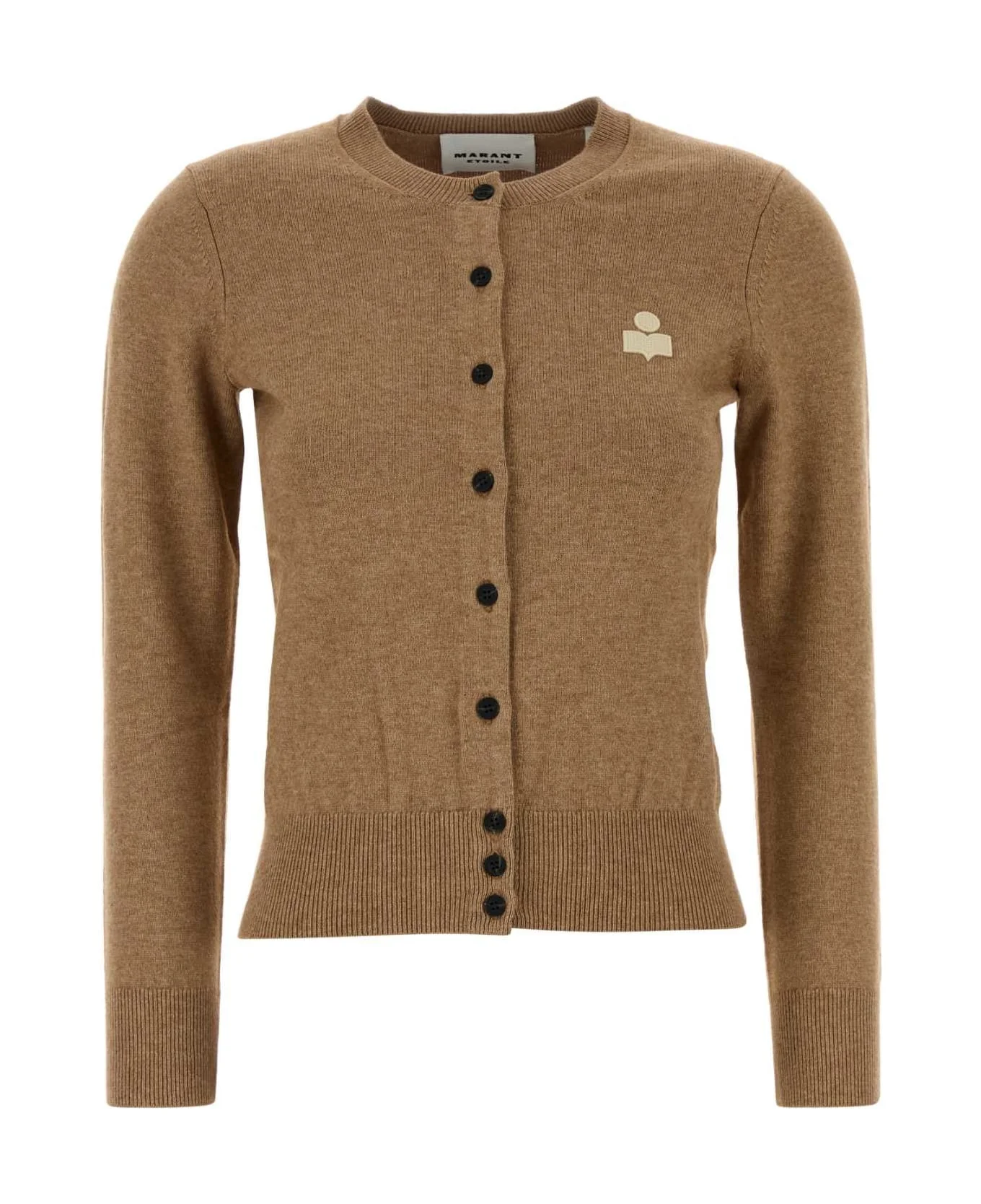 Camel Cotton Blend Mona Cardigan - 1