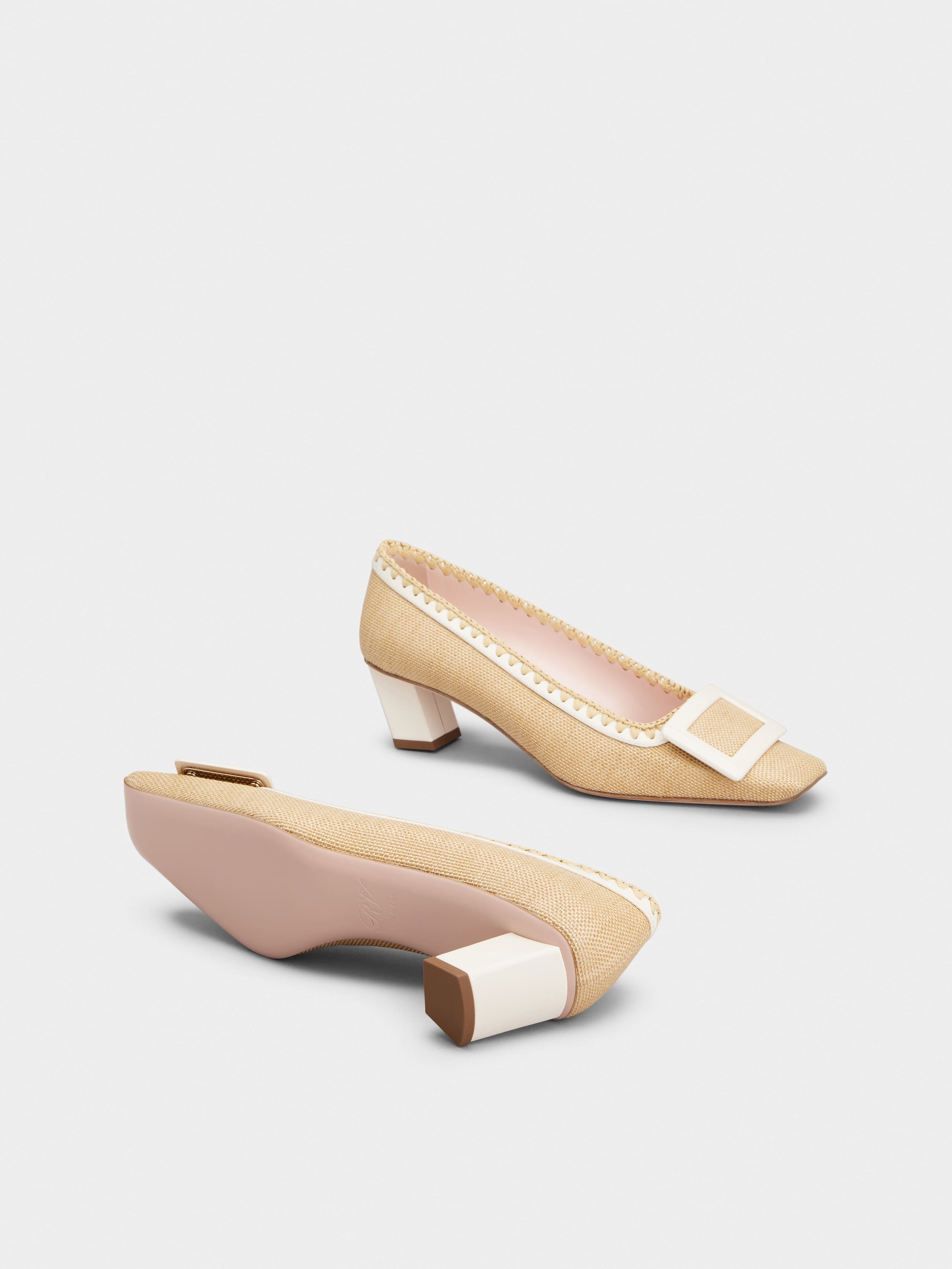 Belle Vivier Pumps in canvas - 6