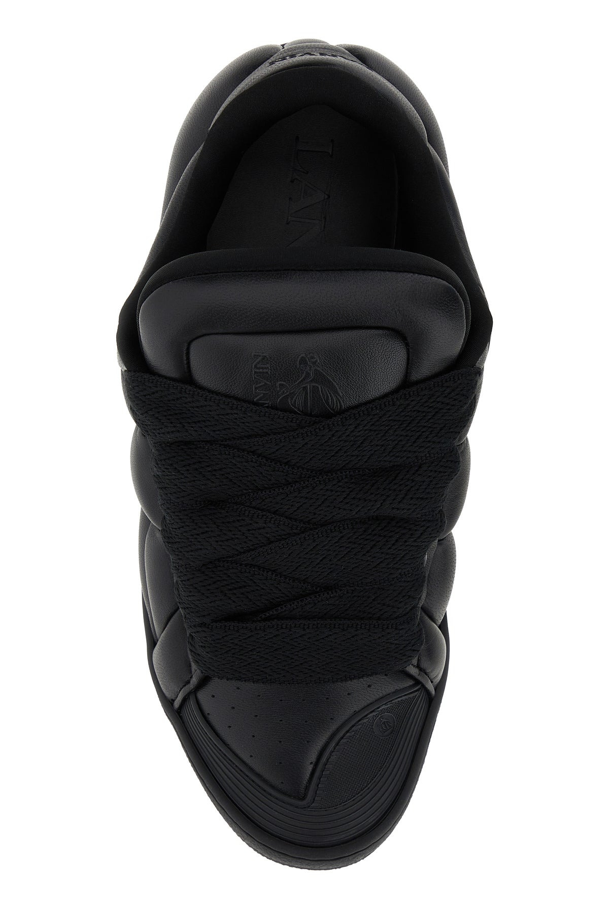 Black leather Curb XL sneakers - 4