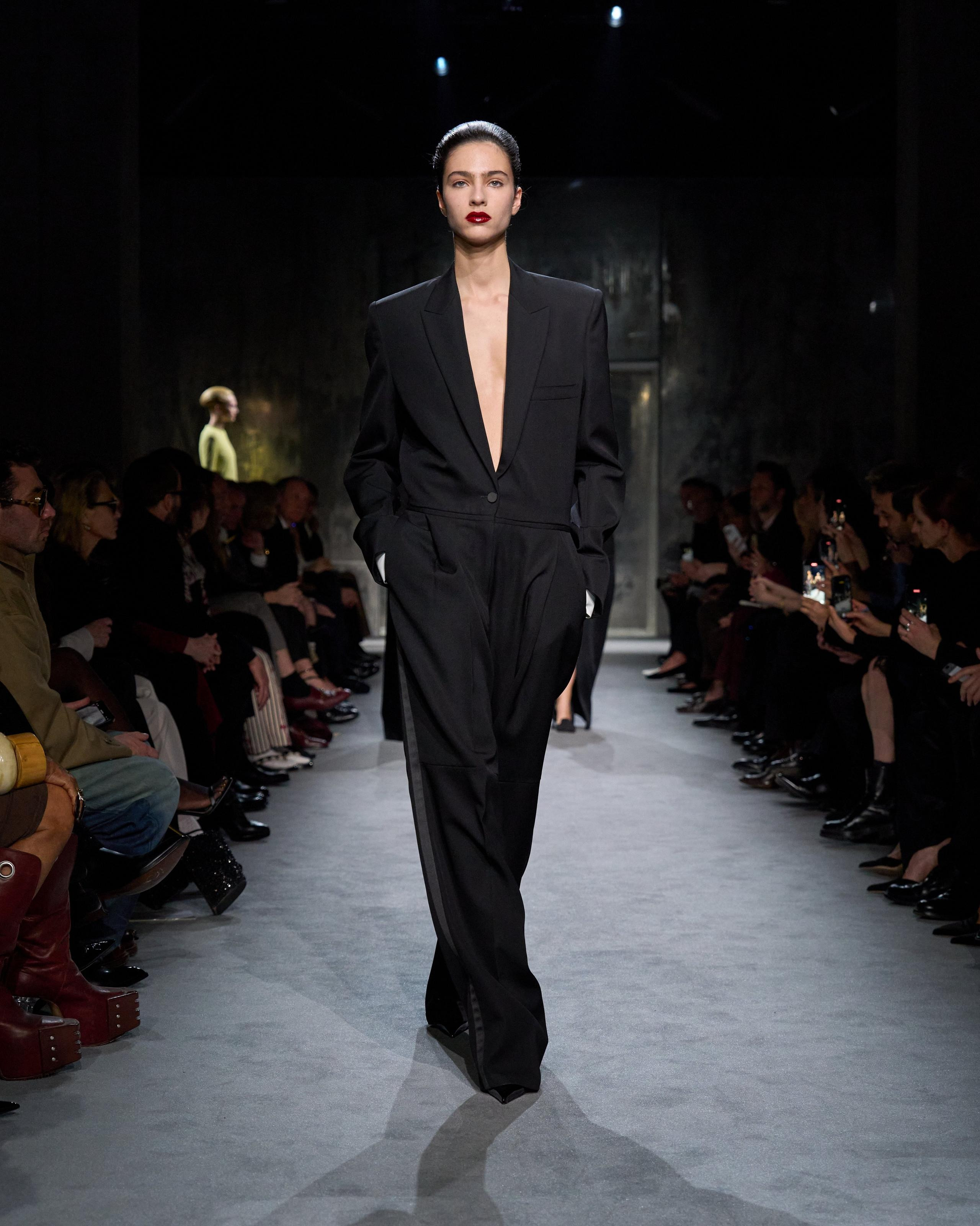 SHARP WOOL TUXEDO JUMPSUIT - 6