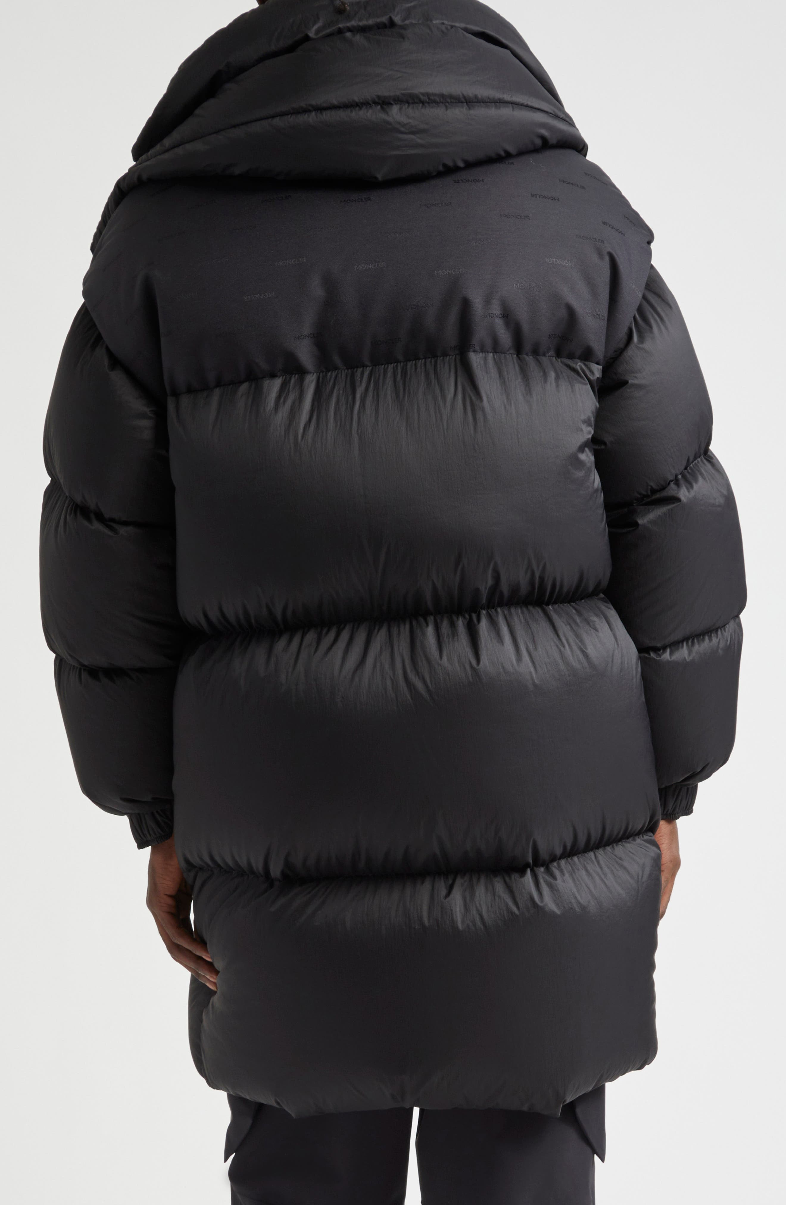 Moncler Verone Longline Down Puffer Parka in Black at Nordstrom - 3