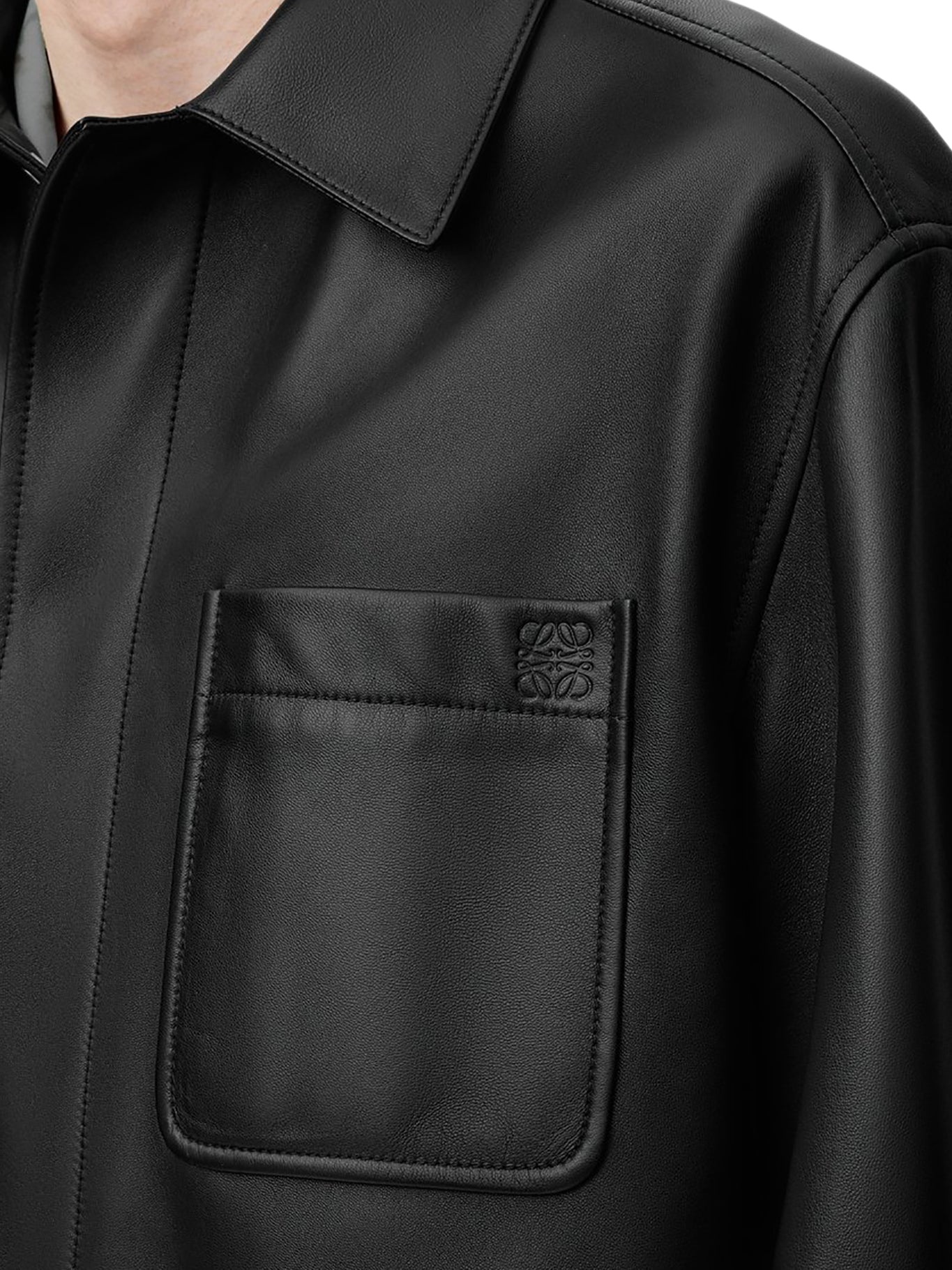 OVERSHIRT IN NAPPA LAMBSKIN - 5