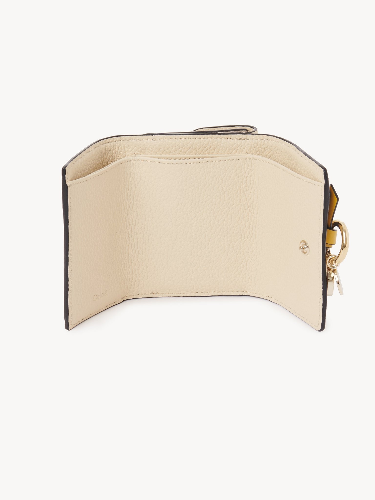 SMALL ALPHABET TRI-FOLD IN GRAINED LEATHER - 3