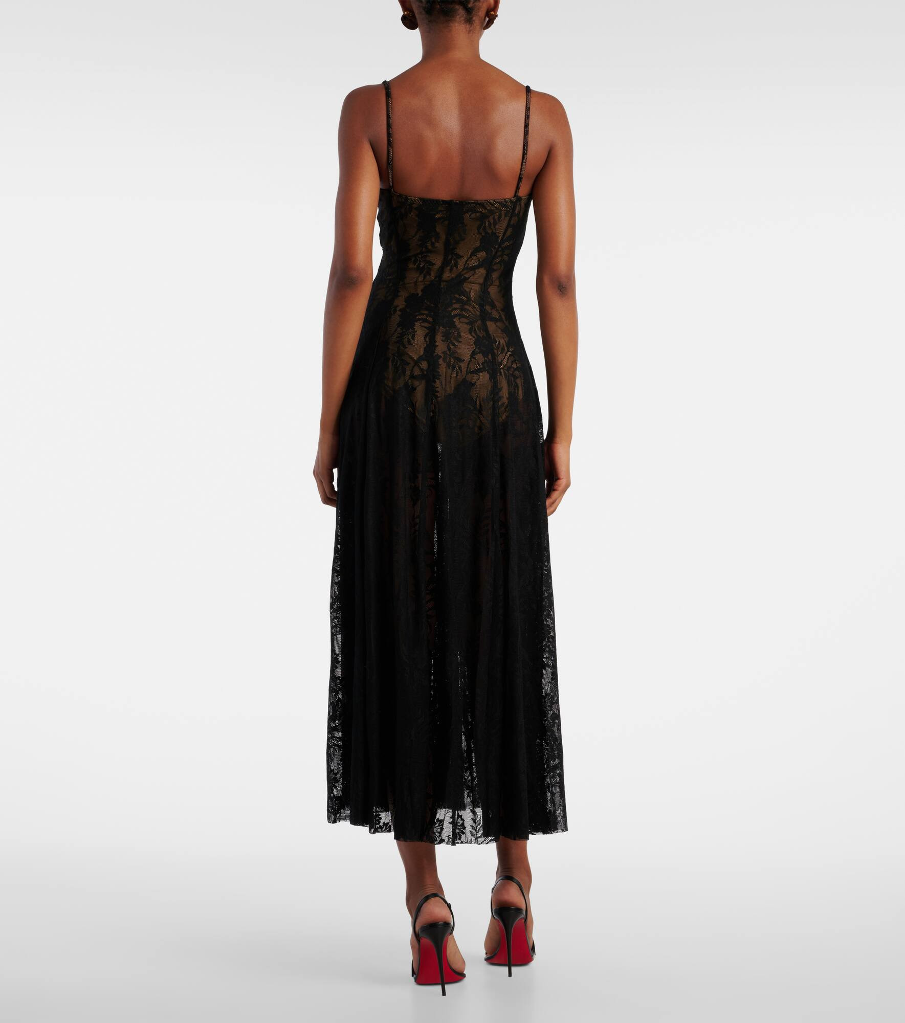 Floral lace slip dress - 3