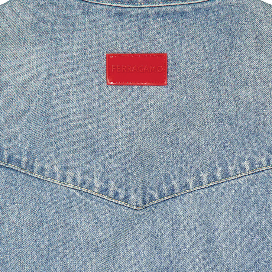 Ferragamo Denim Long Sleeve Shirt - 8