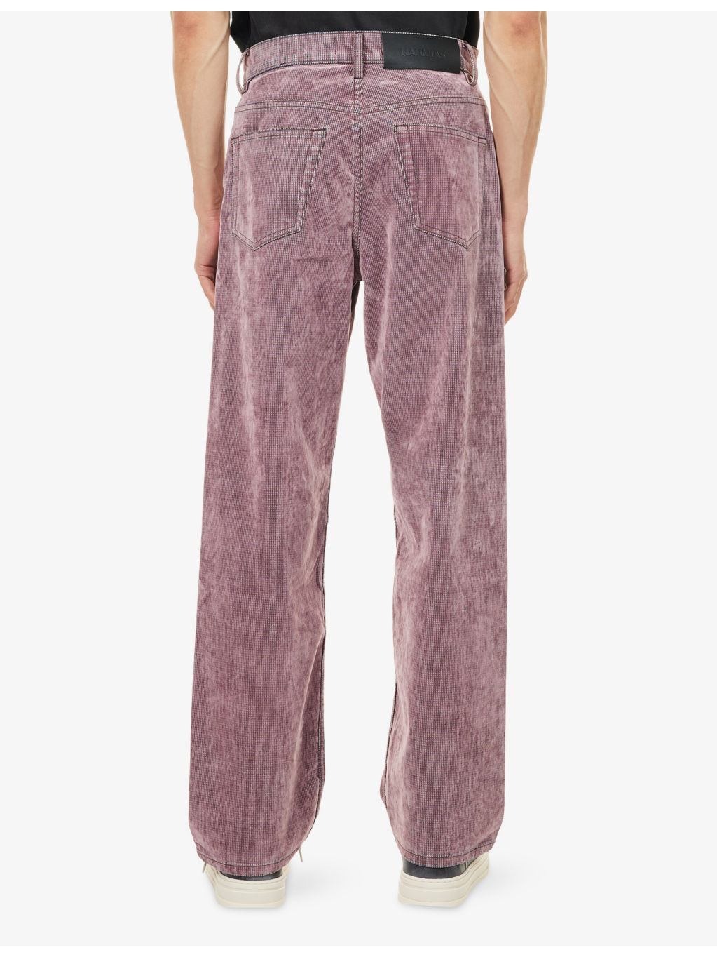Flocked Venice Straight-Leg Denim Jeans - 4
