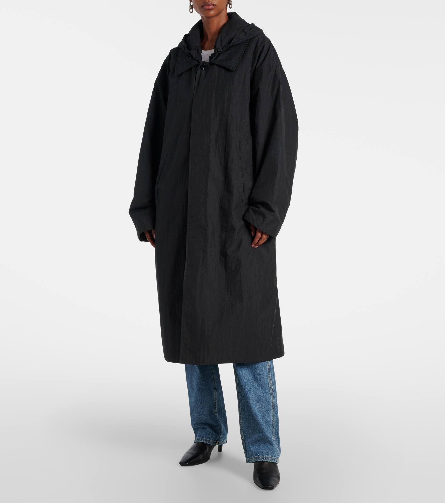 Hooded cotton-blend coat - 7