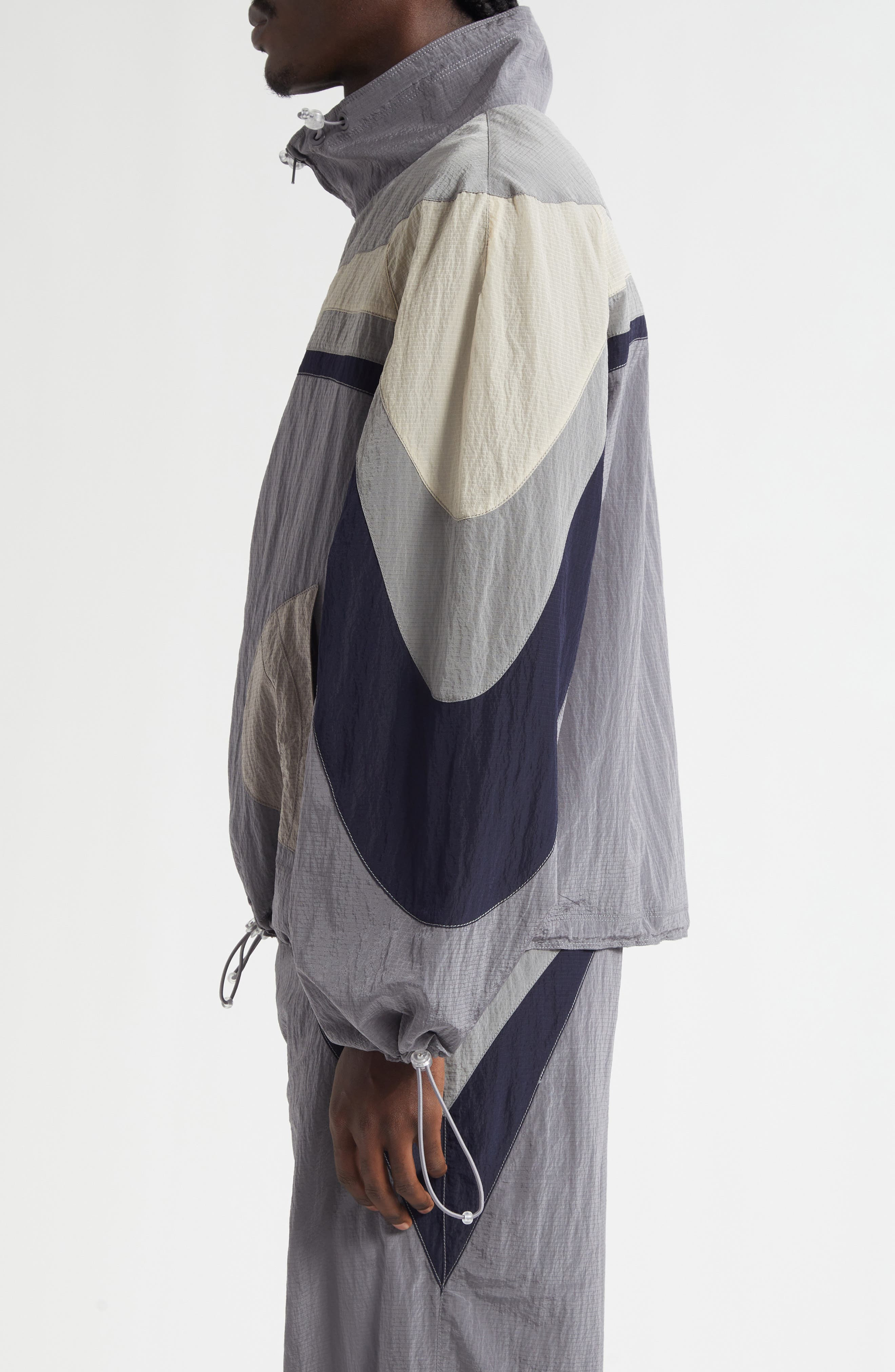ERL Gender Inclusive Nylon Rave Jacket in Grey at Nordstrom - 4