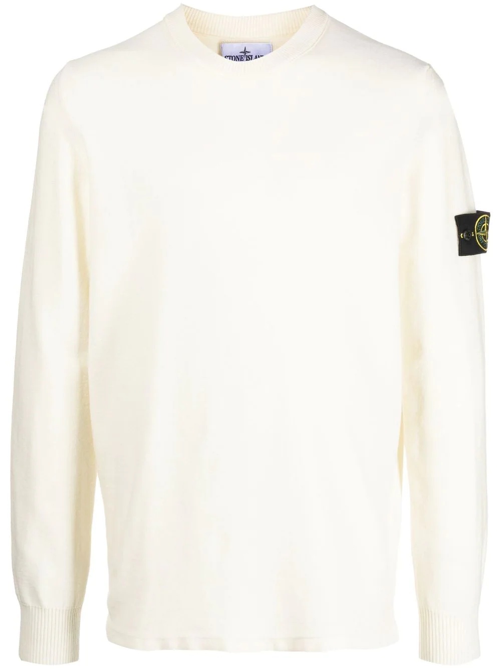 Compass-patch crew-neck jumper - 1