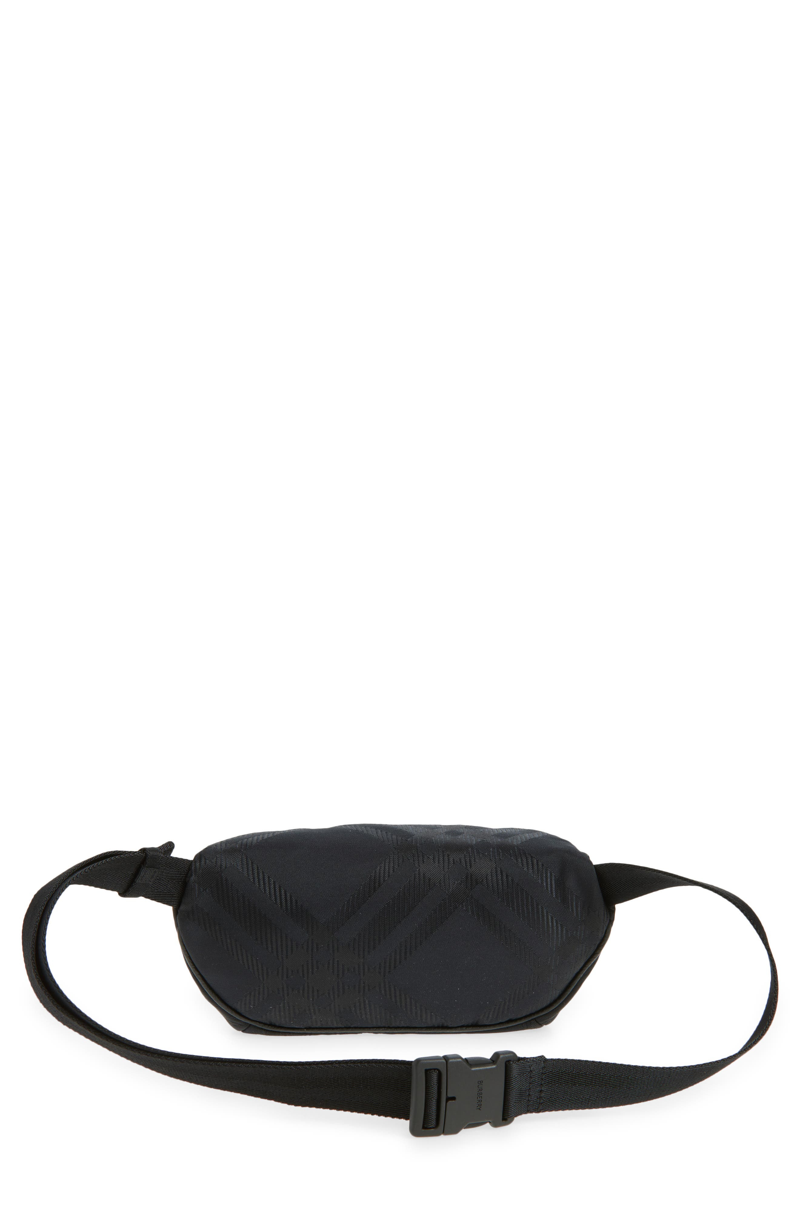 burberry Small Check Belt Bag in Black at Nordstrom - 3