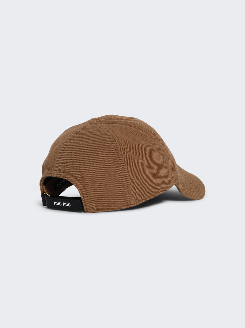 Miu Miu Drill Baseball Cap Sughero outlook