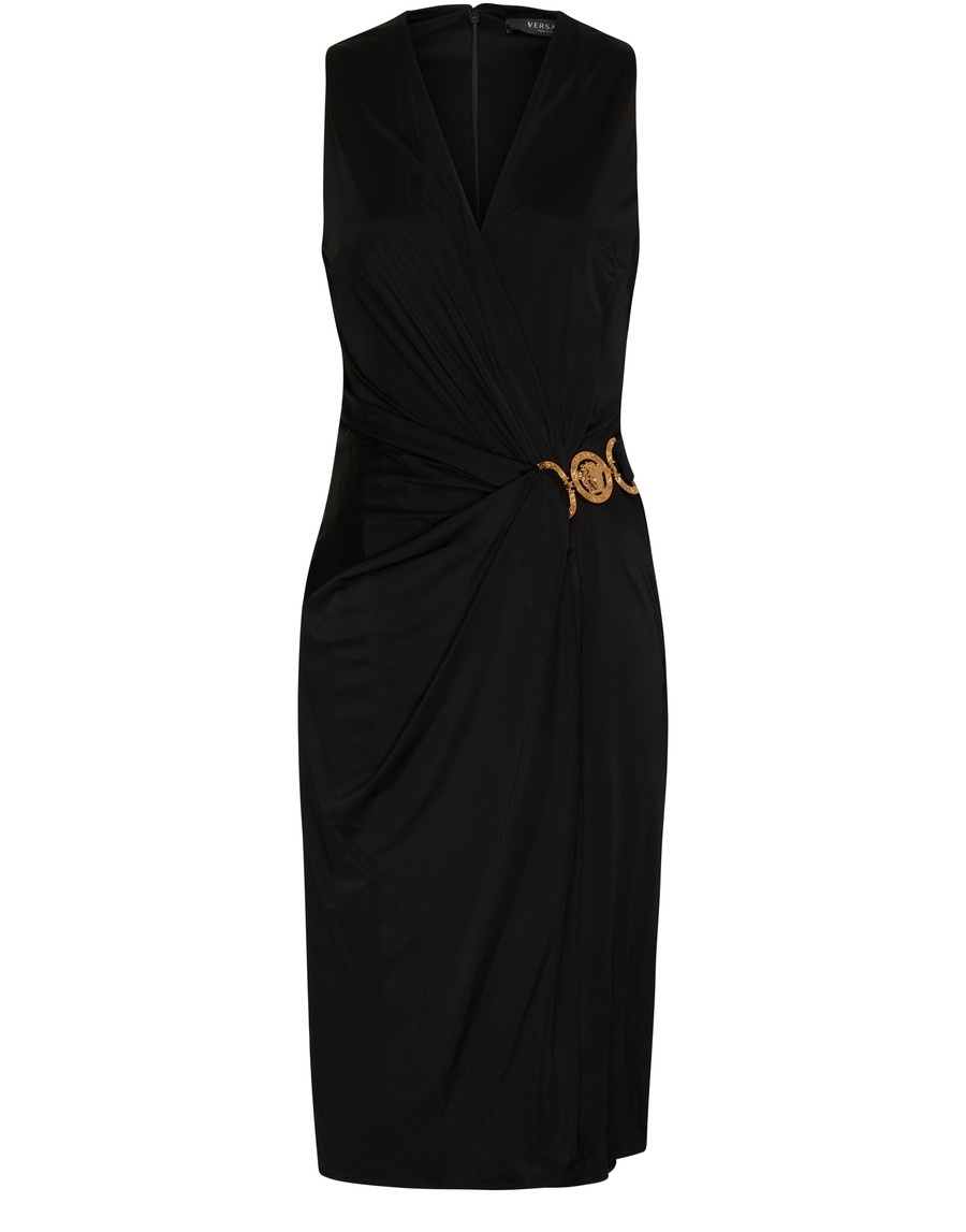 Draped mid-length dress - 1