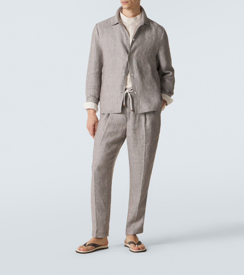 Brunello Cucinelli Suede thong sandals outlook