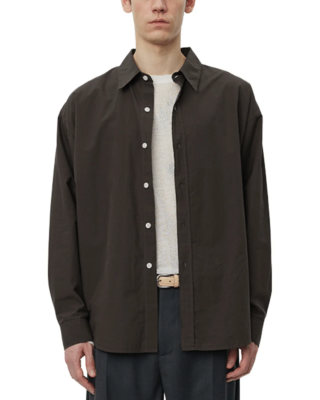 Network Shirt Brown Micro Structure - 1
