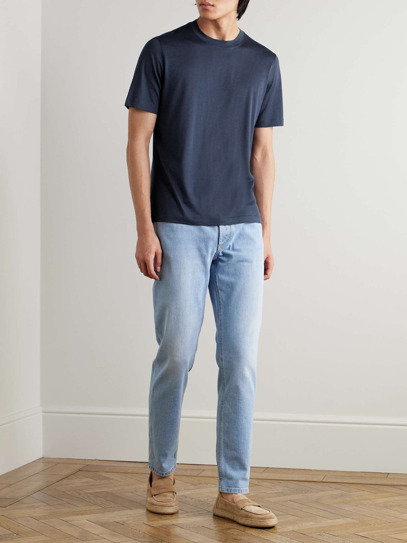 Brunello Cucinelli Silk and Cotton-Blend Jersey T-Shirt outlook