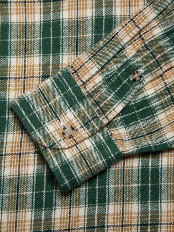 Julian Farmers Check Shirt Racing Green - 6