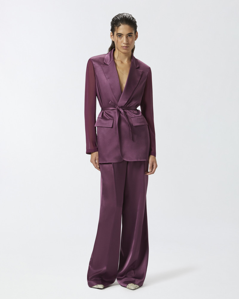 PINKO TAILORED SATIN TROUSERS outlook