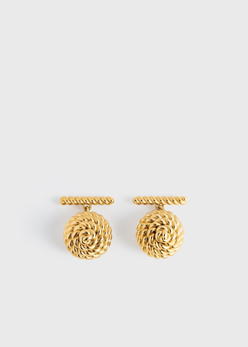 Rope cufflinks gold 1