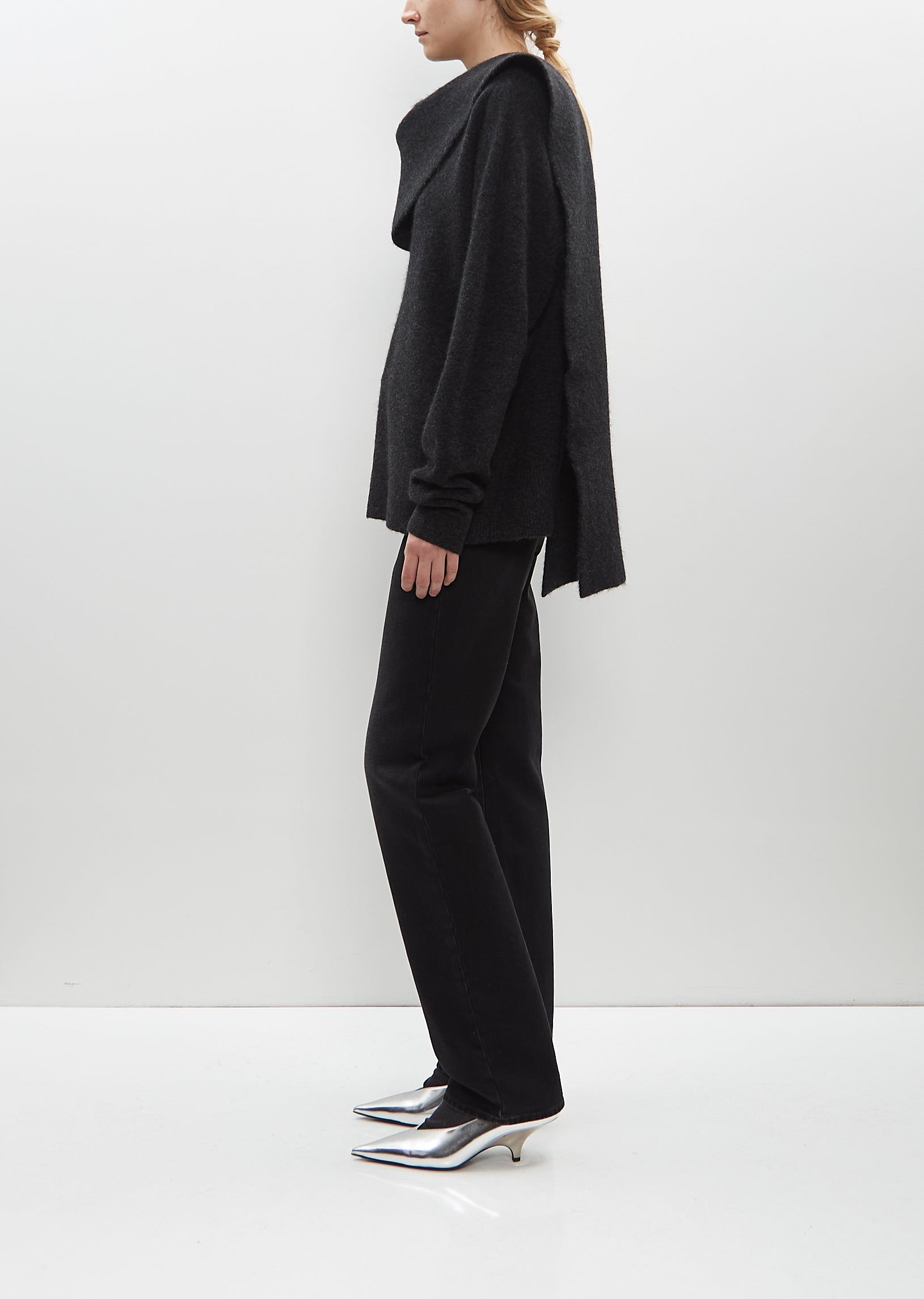Draped-Scarf Knit - 2