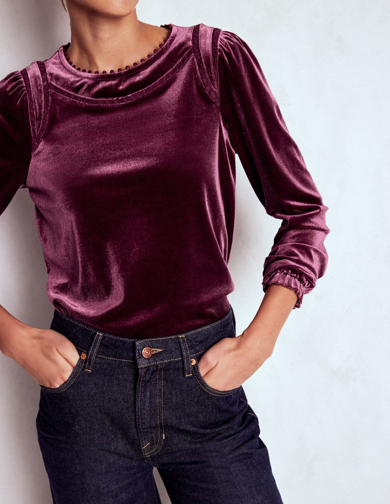Mila Velvet Top-Deep Wisteria 5