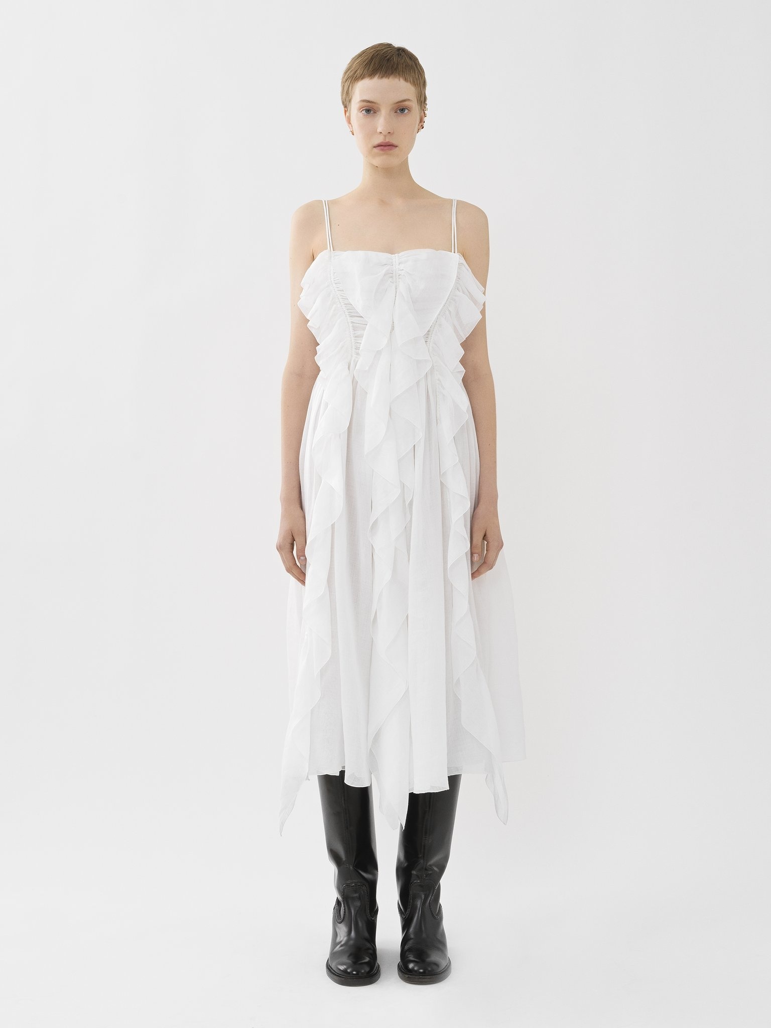 RUFFLED MIDI DRESS - 2