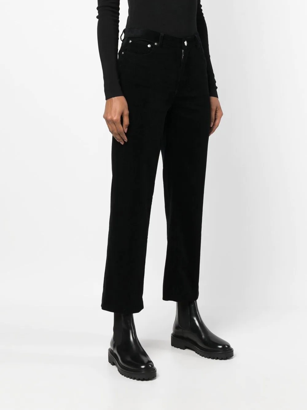 low-rise cropped jeans - 3