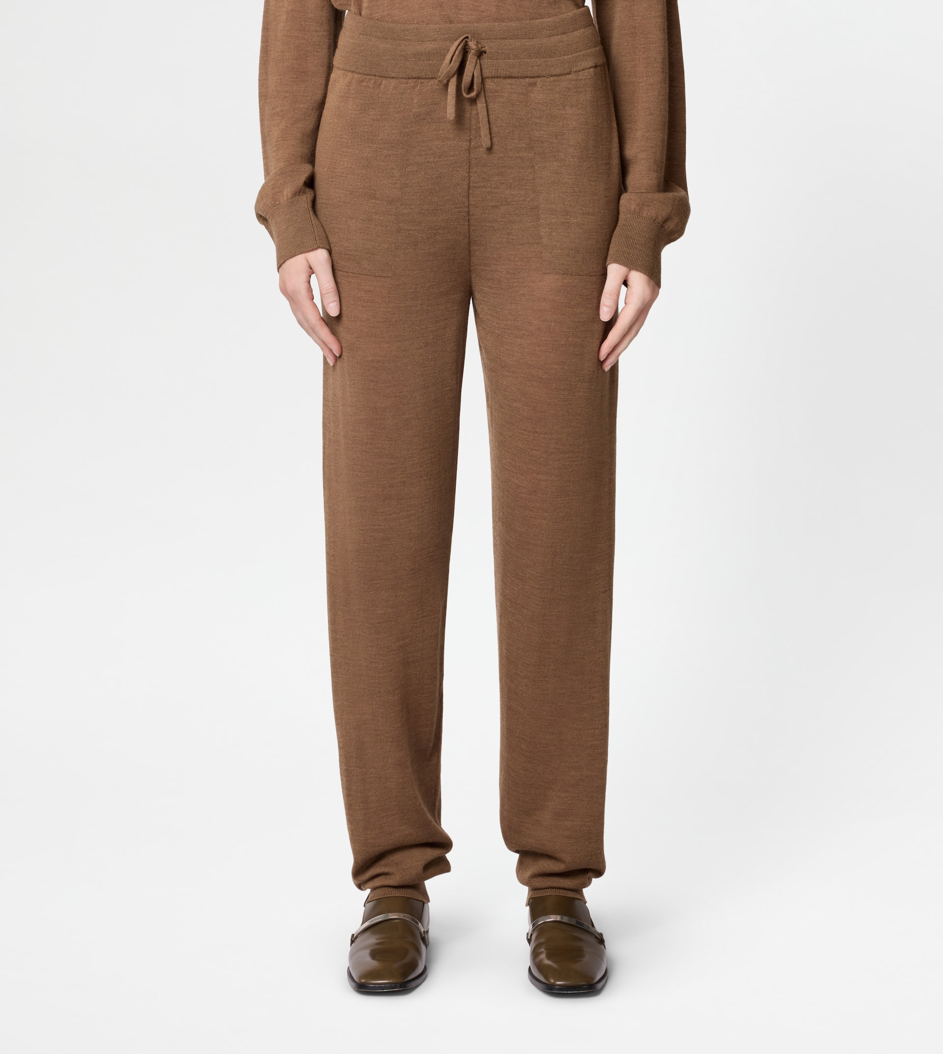 PANTS IN KNIT - BROWN - 3
