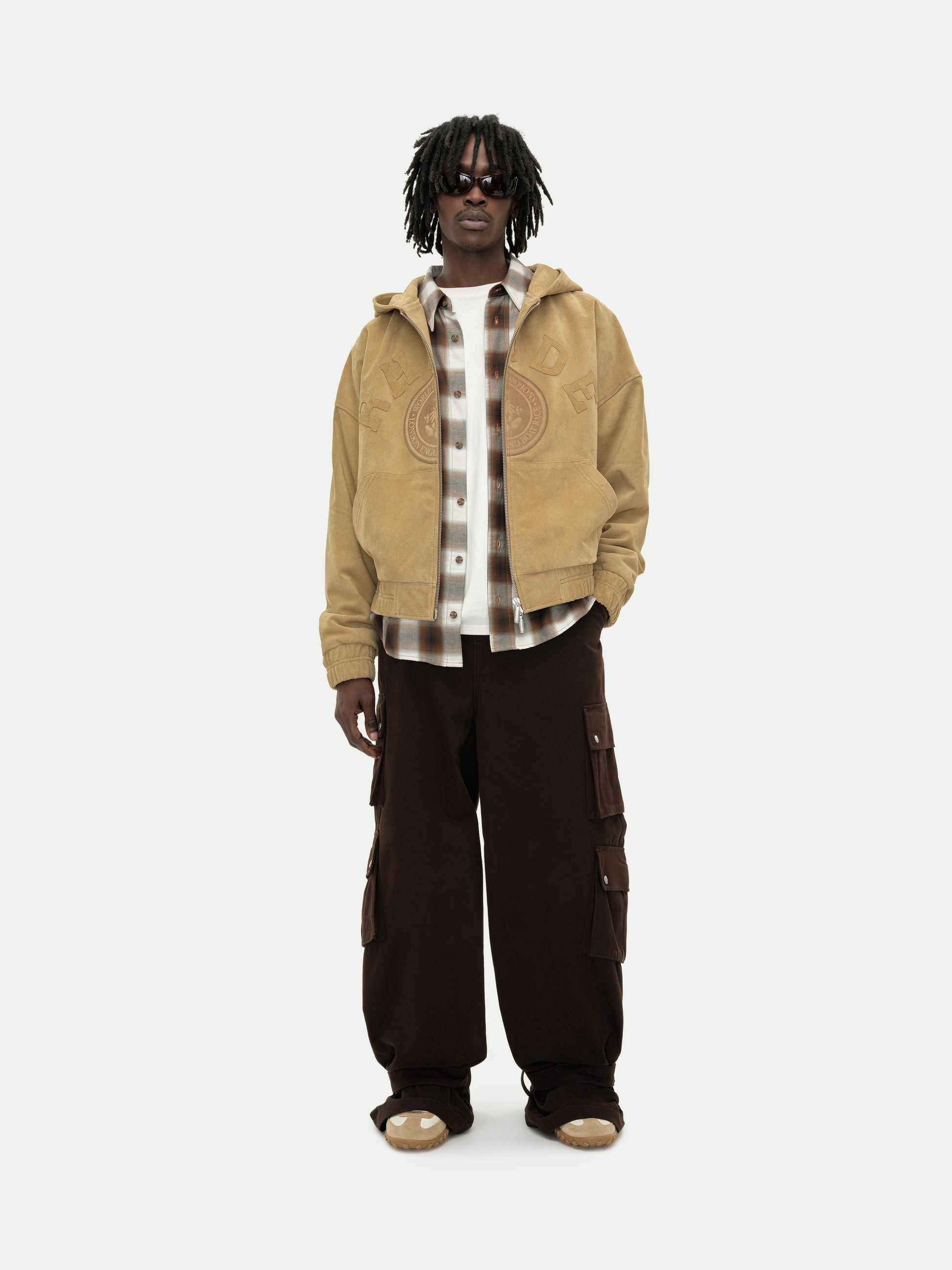 SUEDE RHUDE CREST HOODIE - 2
