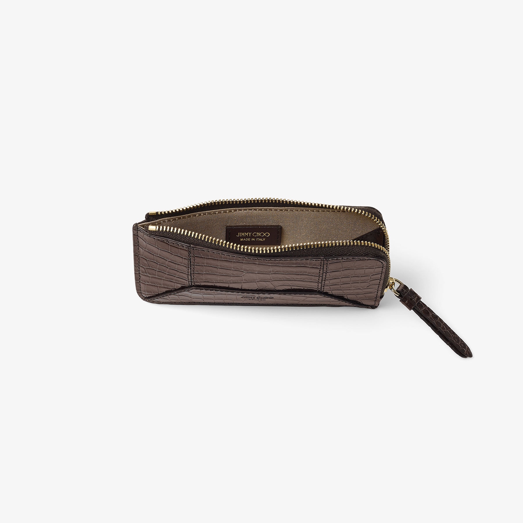 DM Lise-Z
Chocolate Croc Embossed Calf Leather Coin Purse - 3