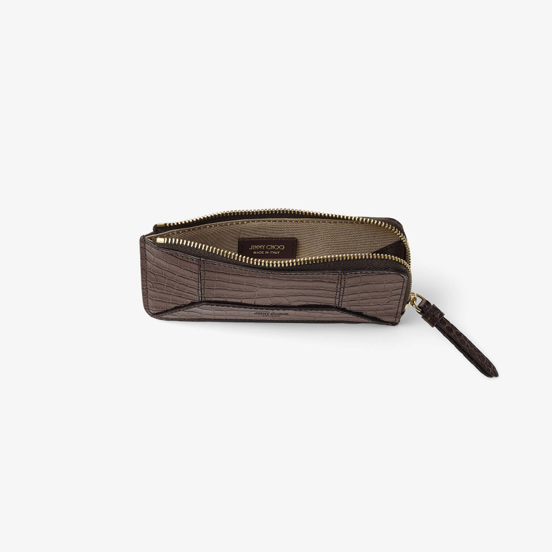JIMMY CHOO DM Lise-Z
Chocolate Croc Embossed Calf Leather Coin Purse outlook