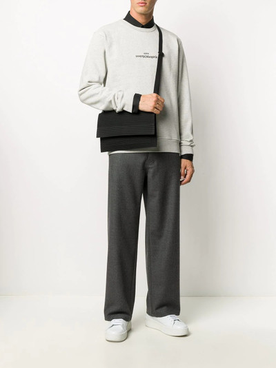 ISSEY MIYAKE ribbed foldover shoulder bag outlook