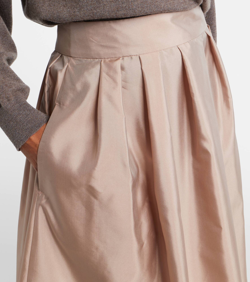 Effetto pleated taffeta midi skirt 4