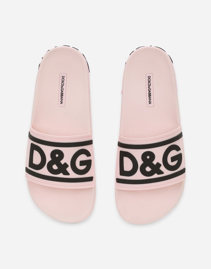 Rubber beachwear sliders with DG logo - 4