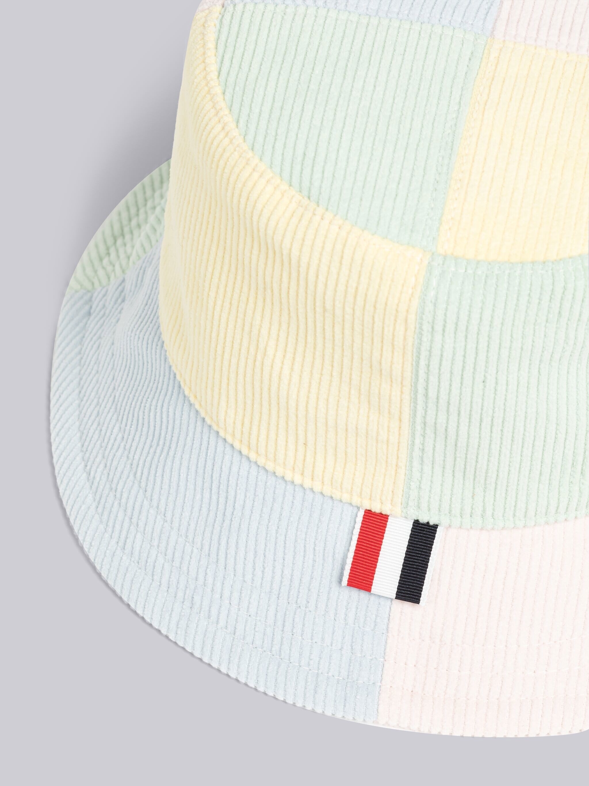 logo patch corduroy bucket hat - 2