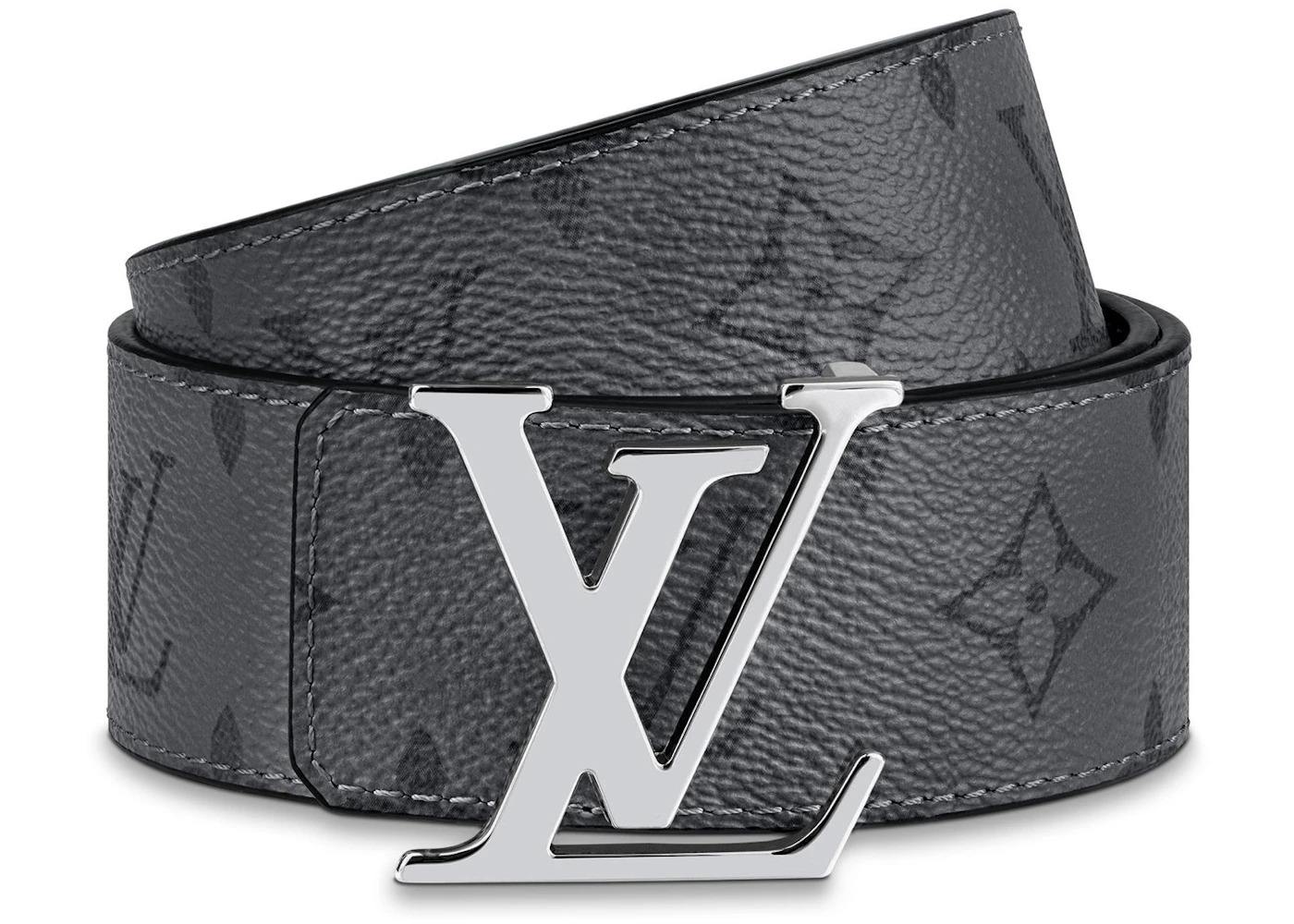 Louis Vuitton Reversible Belt Initiales Monogram Eclipse Reverse 40MM Gray - 2