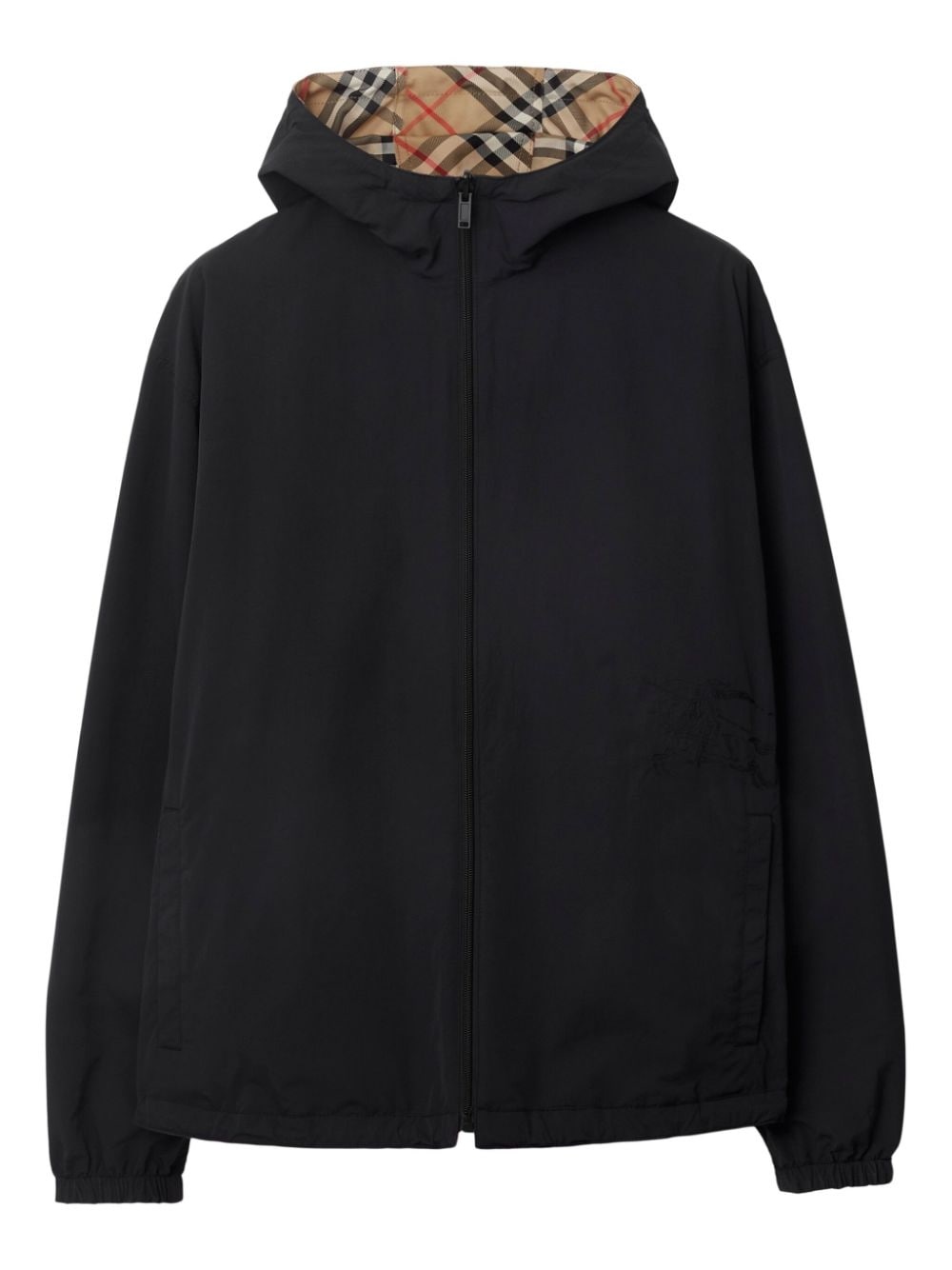 Vintage Check reversible zip-front hooded jacket - 7