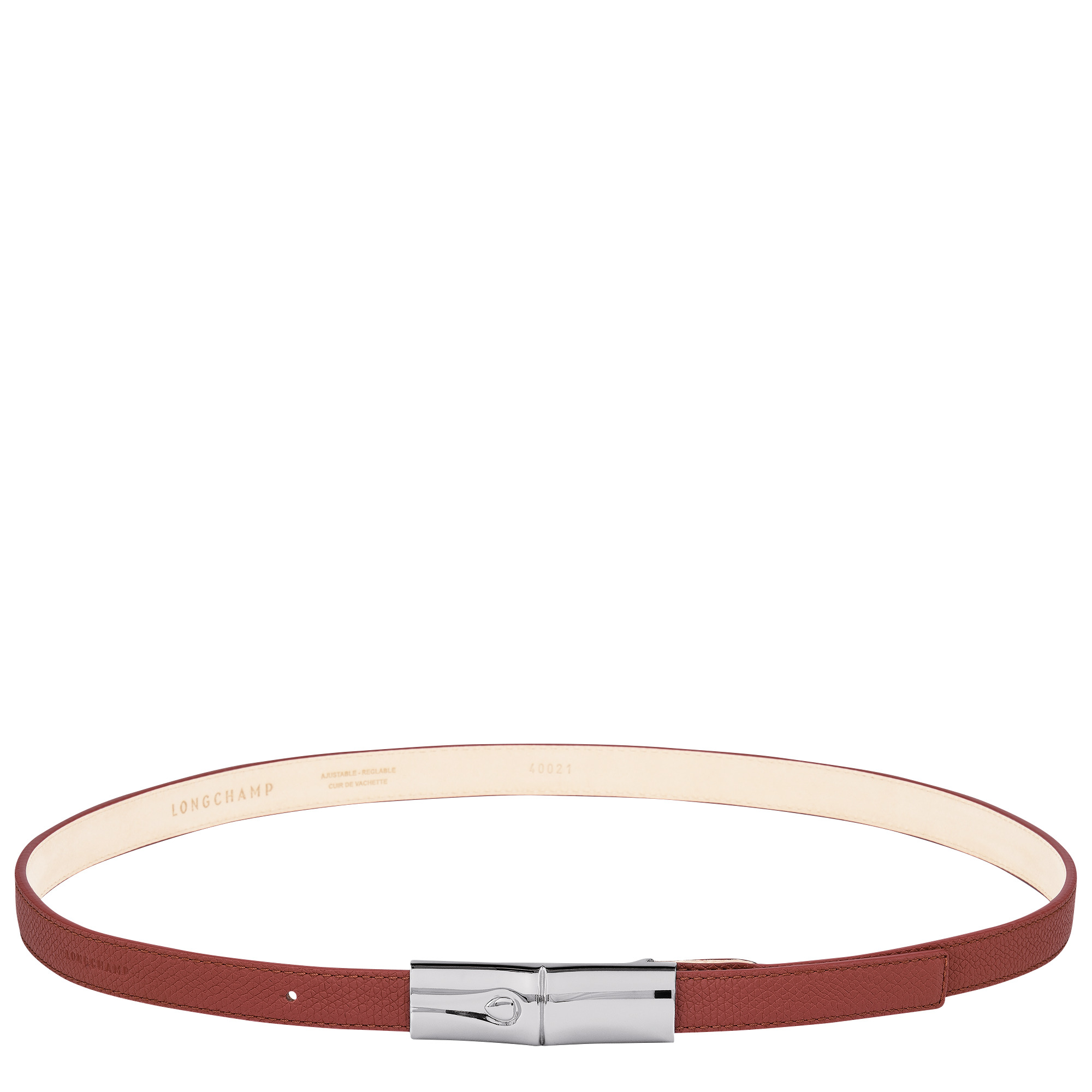 Le Roseau Ladies' belt Chestnut - Leather - 1