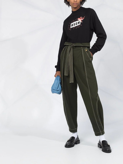 MSGM logo-print sweatshirt outlook