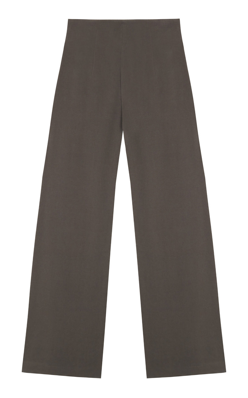 Brenna High-Rise Hemp-Blend Straight-Leg Pants dark grey 5