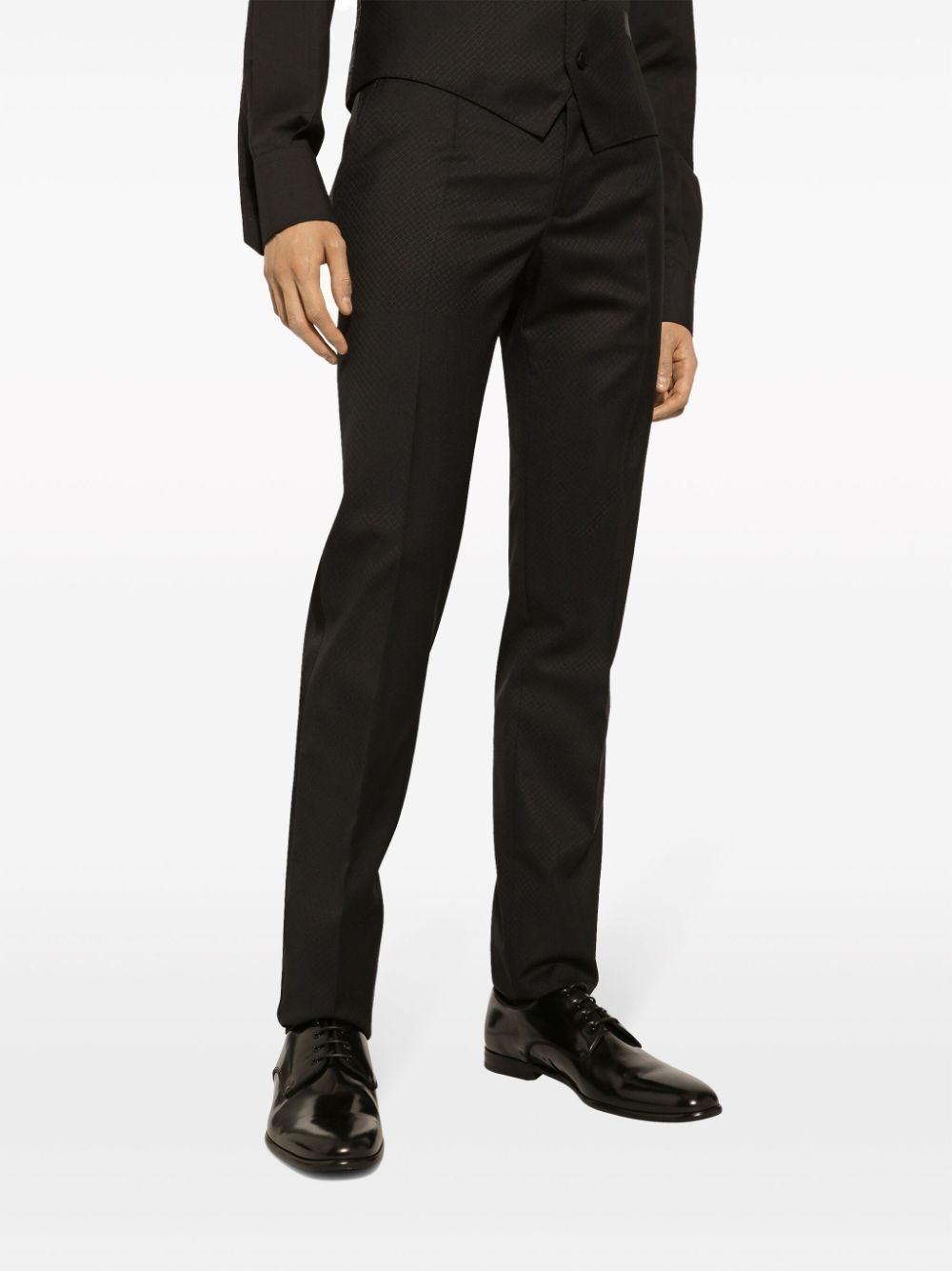 contrasting lapels two-piece suit - 6