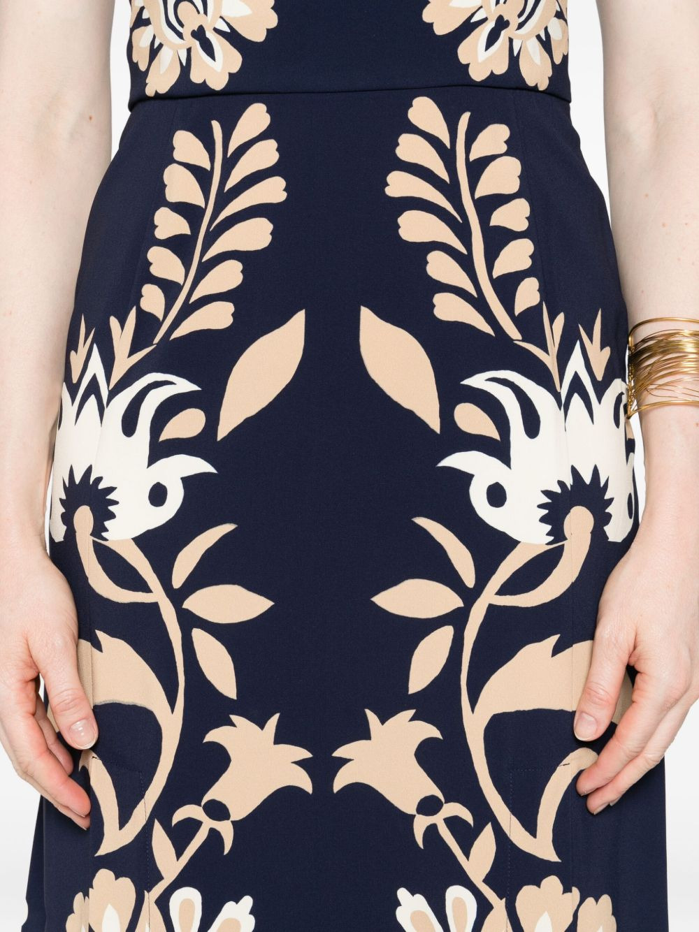 floral-pattern midi dress - 5
